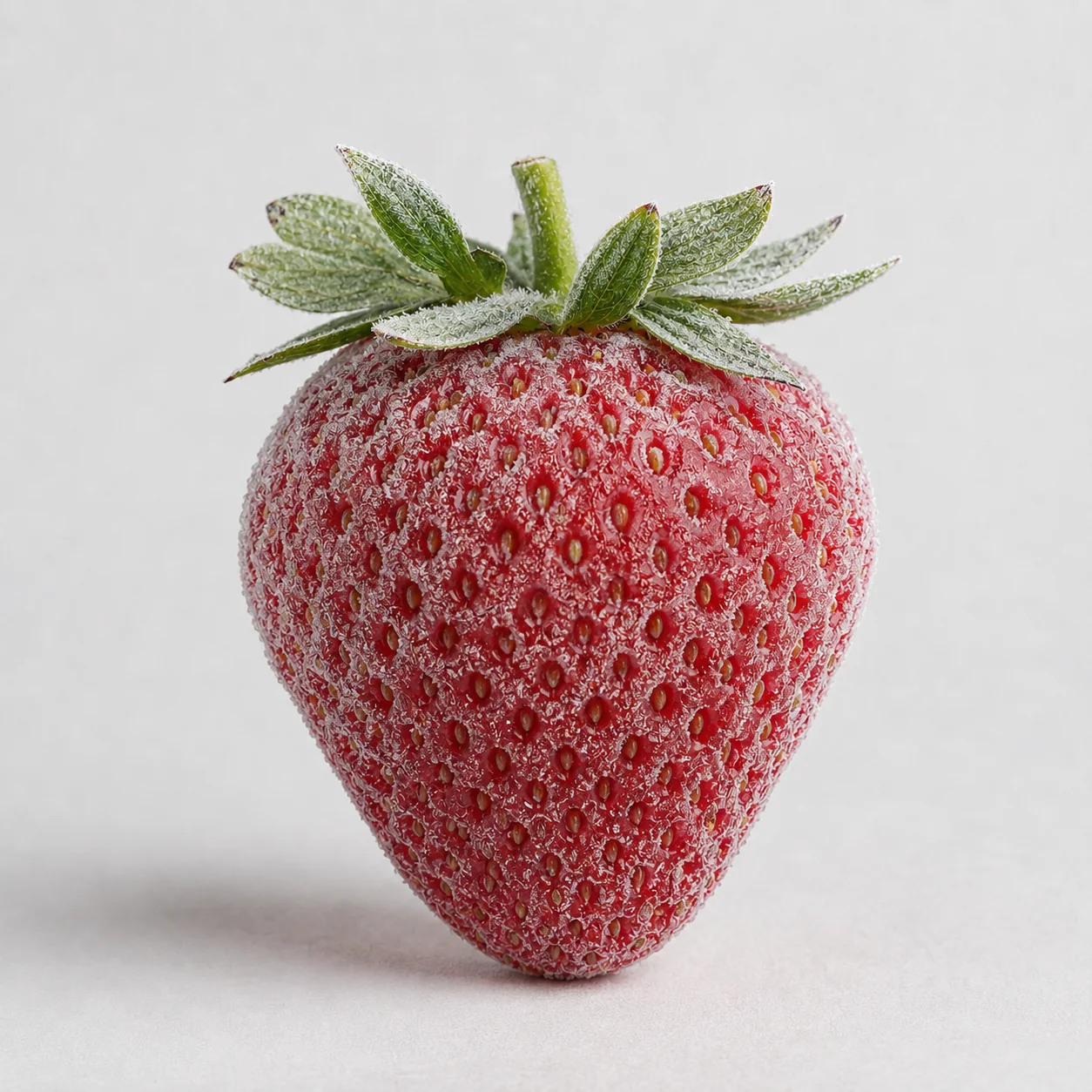 Frozen strawberry with surface frost